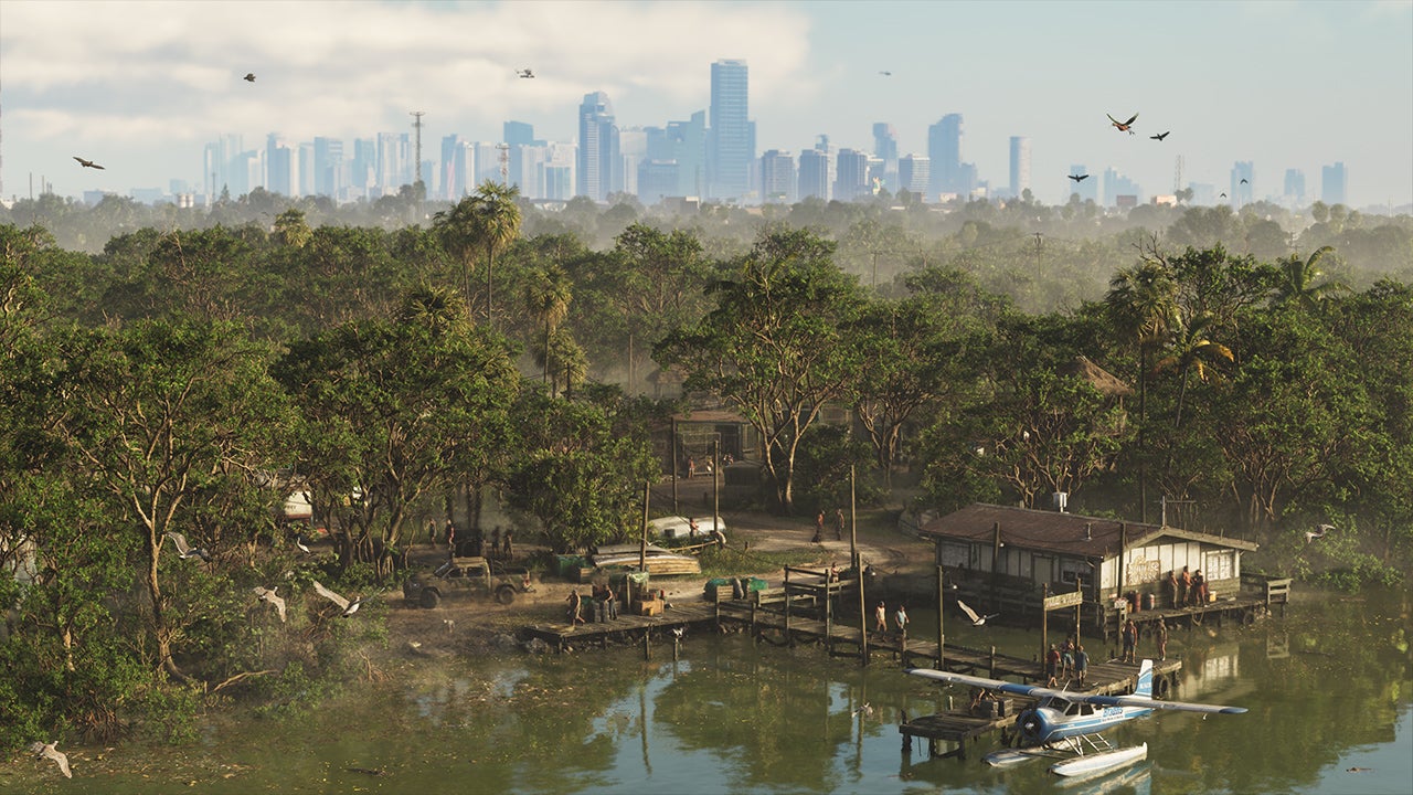 GTA VI evidence image — seaplane over wetlands