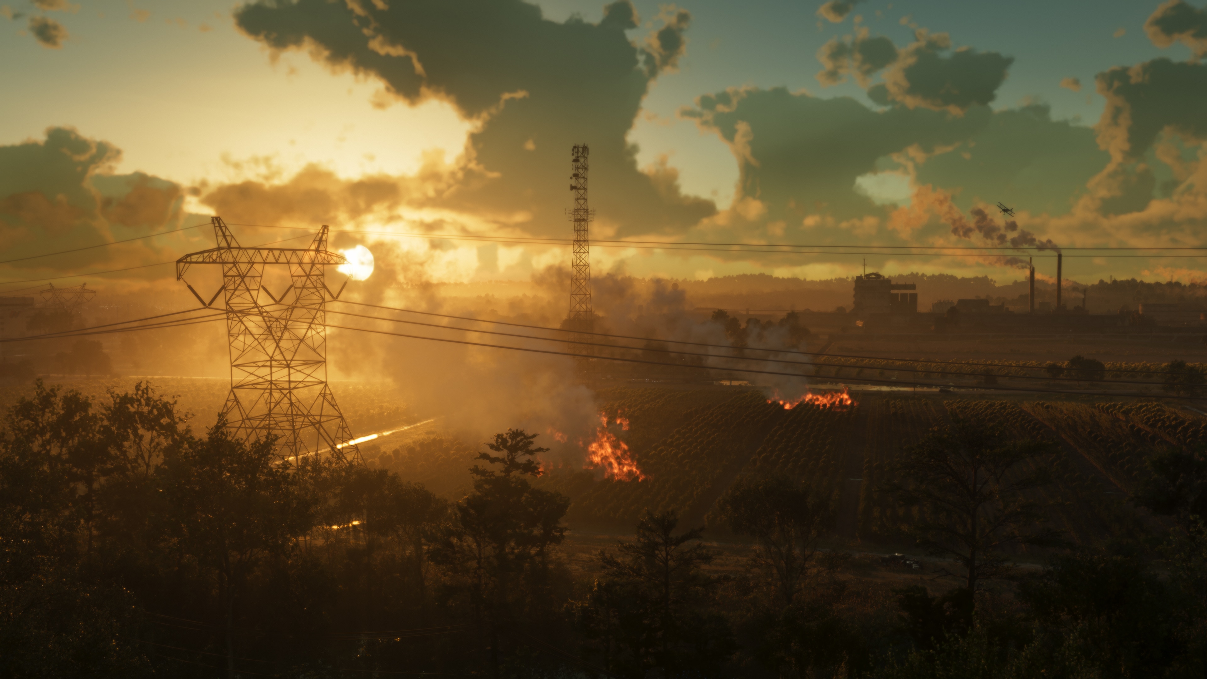 GTA VI — Industrial farmland in Ambrosia at sunset
