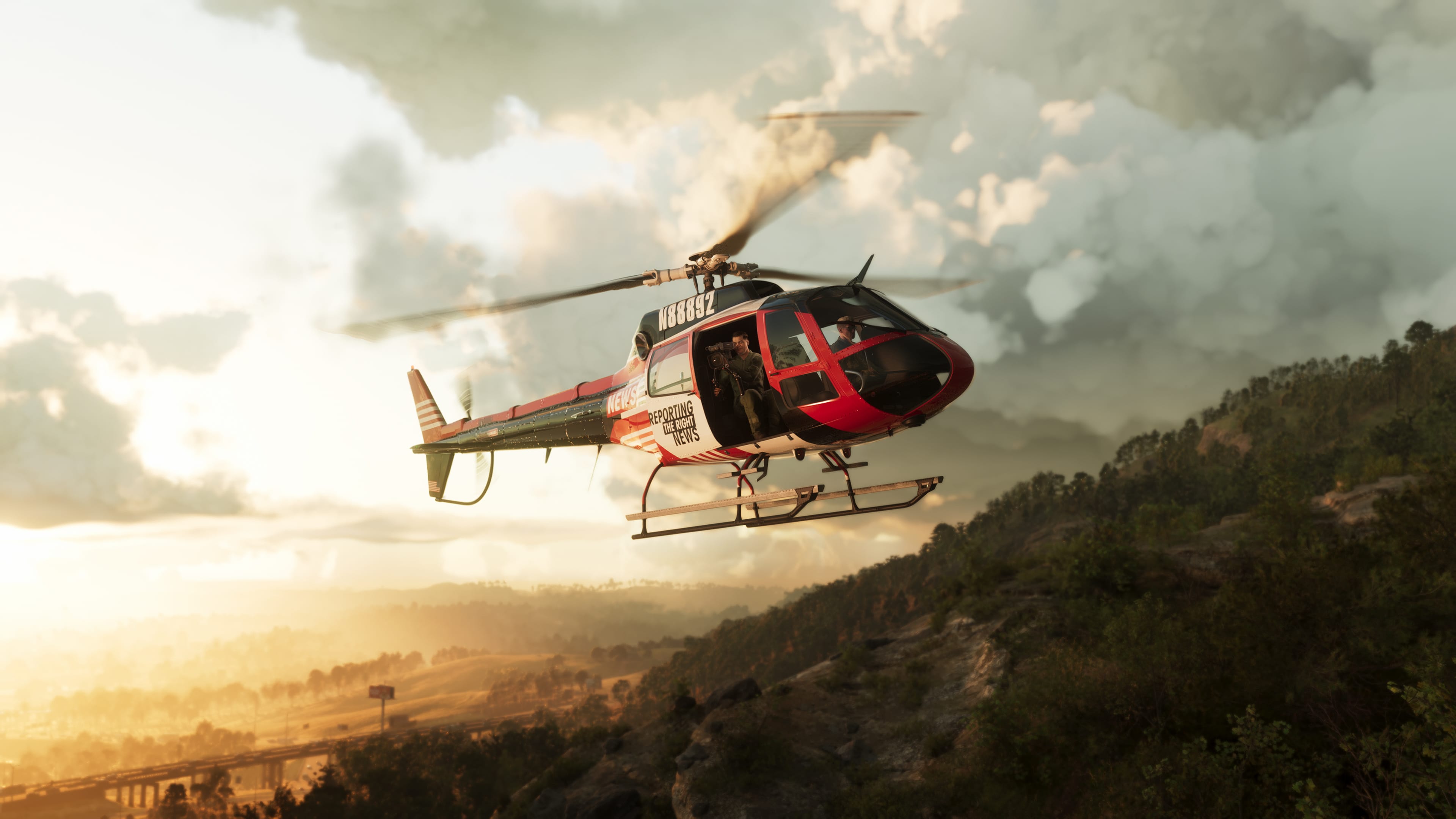 GTA VI — News helicopter over the hills of Mount Kalaga National Park