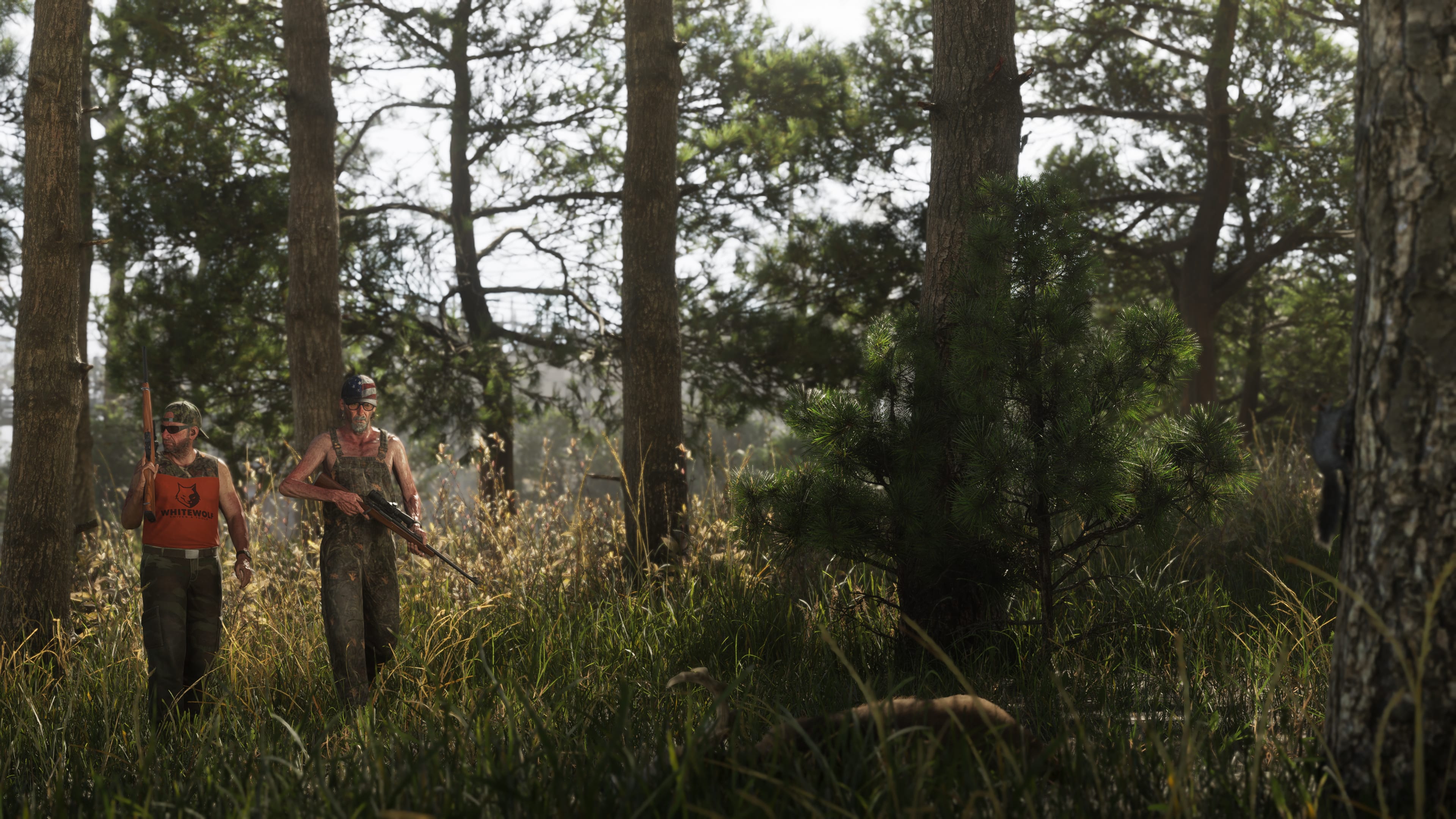 GTA VI — Hunters walking through tall grass in Mount Kalaga National Park